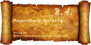 Mayersberg Aniella névjegykártya